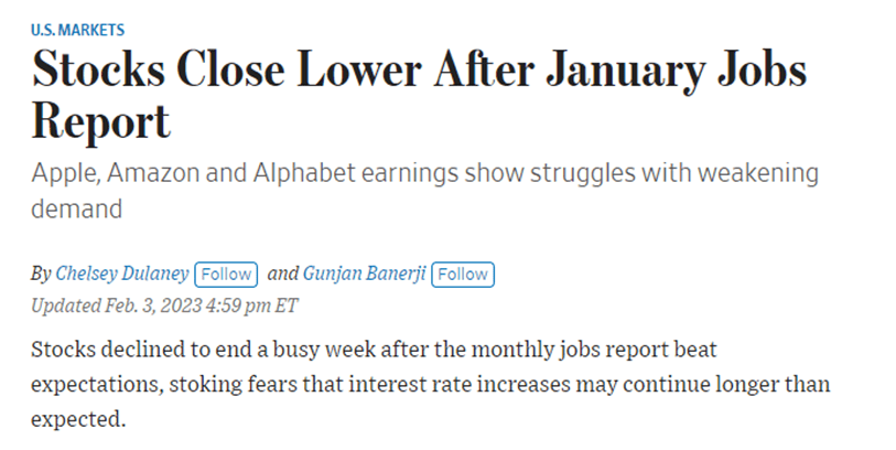 Screenshot of a news article on the economy.